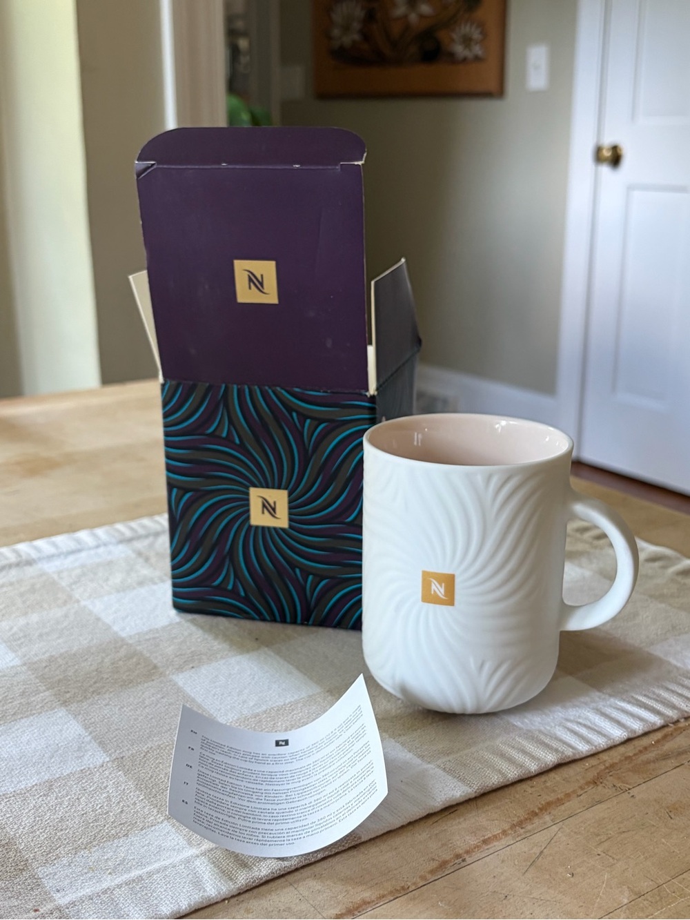 Nespresso Collections 2529 White Porcelain Coffee Mug 12.8 oz. NIB